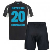 Bayer Leverkusen Alejandro Grimaldo #20 3rd trikot Kinder 2024-25 Kurzarm (+ Kurze Hosen)